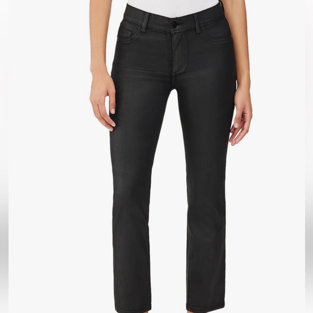 DL1961 Mara Straight in Black Coated Black Coated